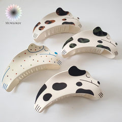 Cartoon Spotted Dog Hair Claw Banana Clip Hairgrip
