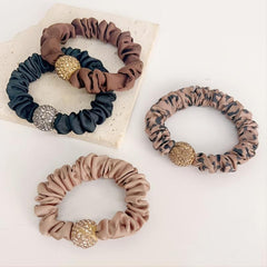 Rhinestone Hair Tie 1 Pack - Fabric