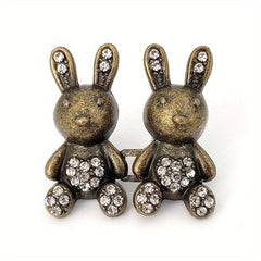 Metal Rabbit Waist Buckle for Jeans Button DIY Clothing Accessory
