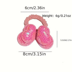 Colorful Butterfly Hair Tie Sparkle Hair Rope for Girls