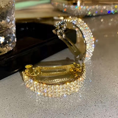 Metal Rhinestone Hair Clips For Women Hair Barrettes Ponytail Clip