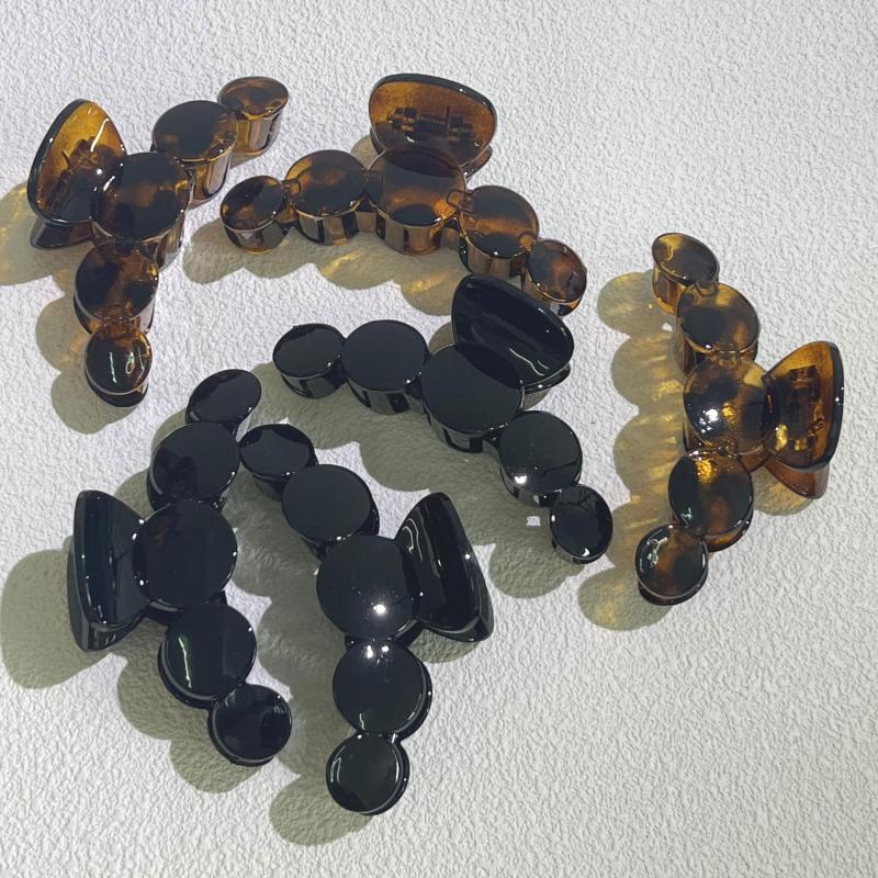 6pcs Large Glossy Hair Claw Clip For Thick Hair