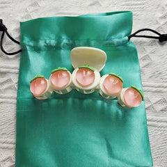 Peach Pattern Hair Claw for Women Girls