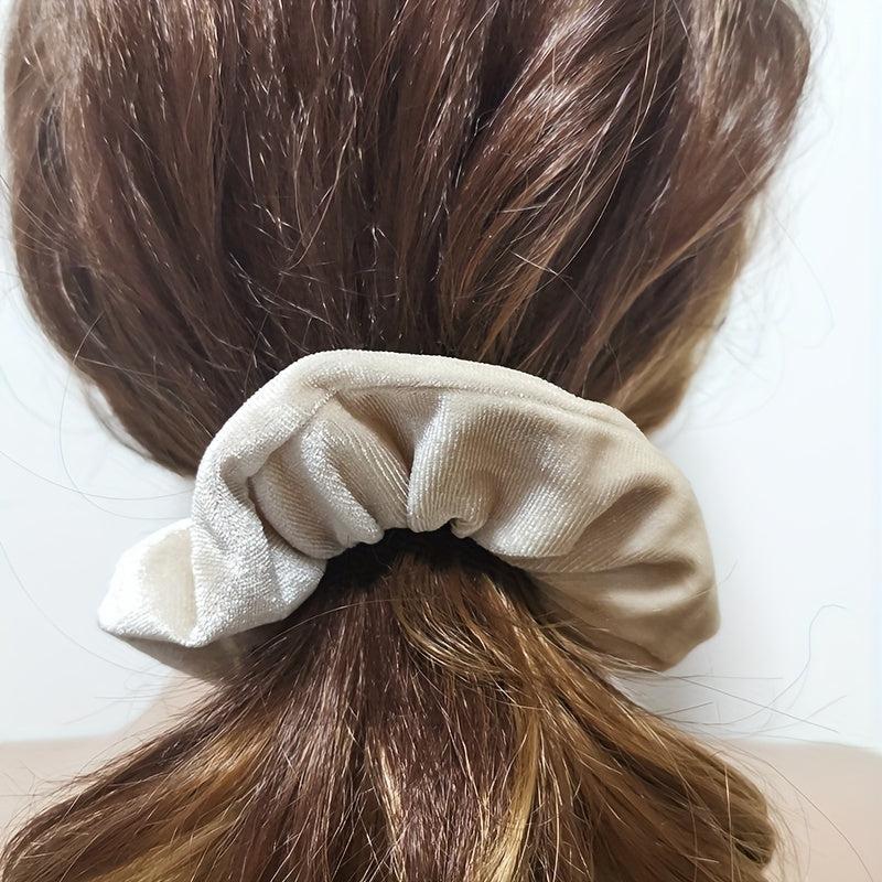 Y2K Women's Velvet Headband Hair Rope Elastic Ponytail Holder