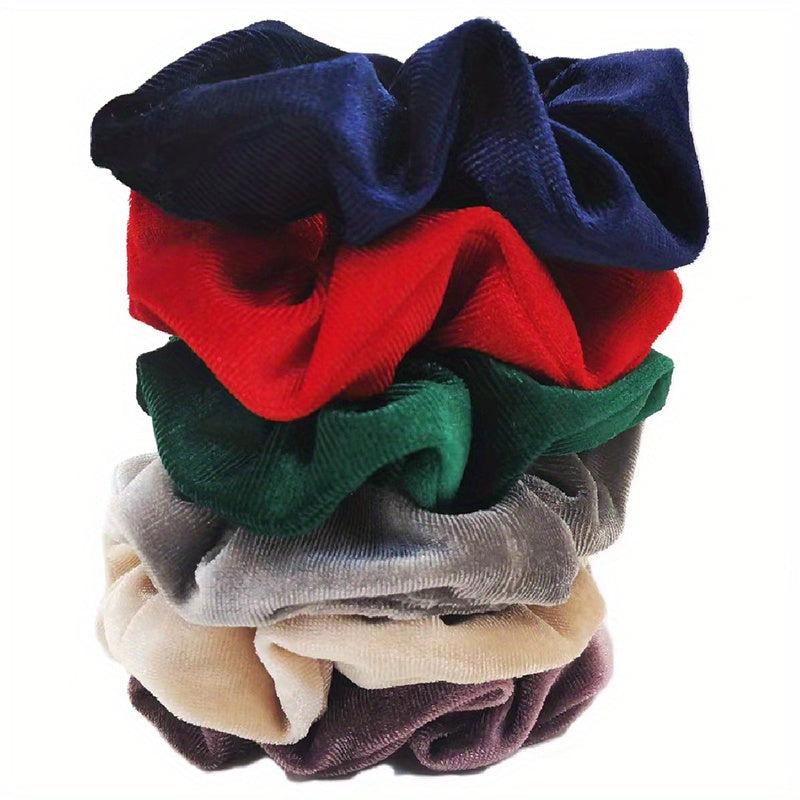 Y2K Women's Velvet Headband Hair Rope Elastic Ponytail Holder