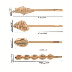 Ocean Metal Hair Pin Shell Shaped Bobby Pin For Girls