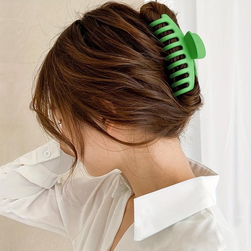 6pcs Nonslip Frosted Hair Claw For Girls and Women