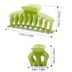 6pcs Nonslip Frosted Hair Claw For Girls and Women