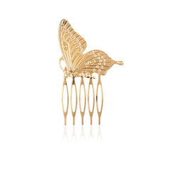 Butterfly Shape Hair Comb Golden Hair Insert Comb Alloy Hair Accessories