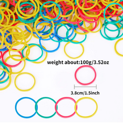 200Pcs High Elastic Hair Tie Ponytail Holder Scunchies Kids Hair Accessories