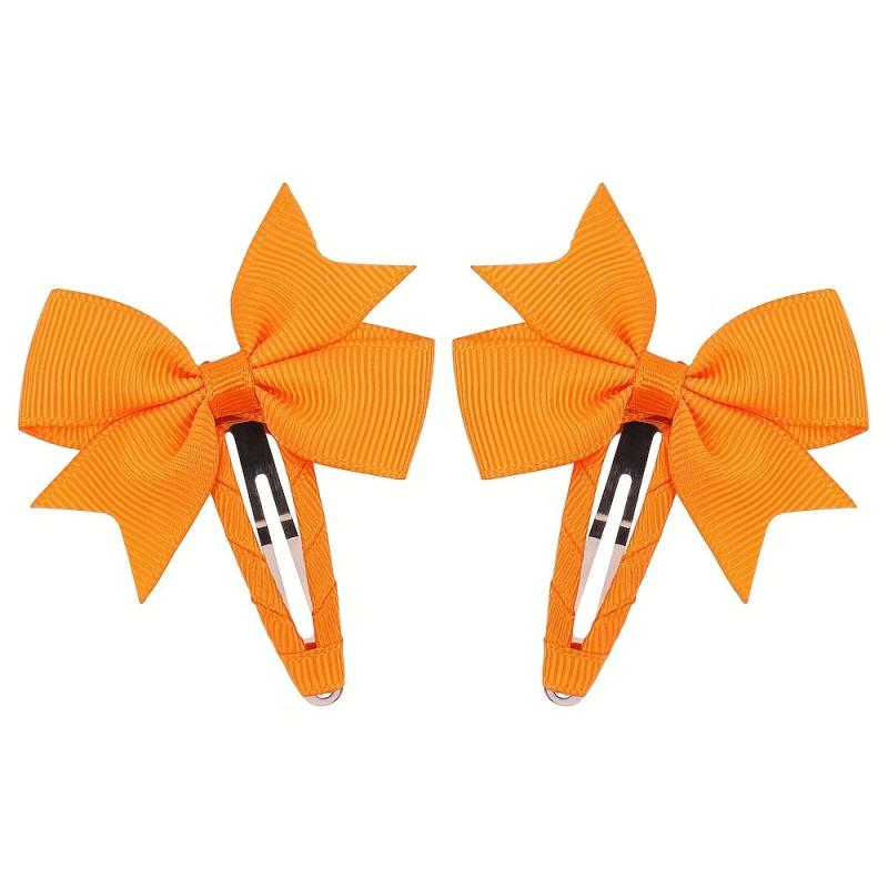 Solid Bow Snap Clip Sweet Hair Clip Style Hair Clip for Side Hair Bang Braids