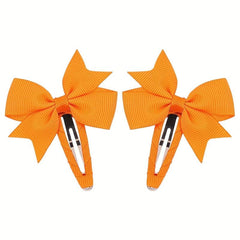 Solid Bow Snap Clip Sweet Hair Clip Style Hair Clip for Side Hair Bang Braids