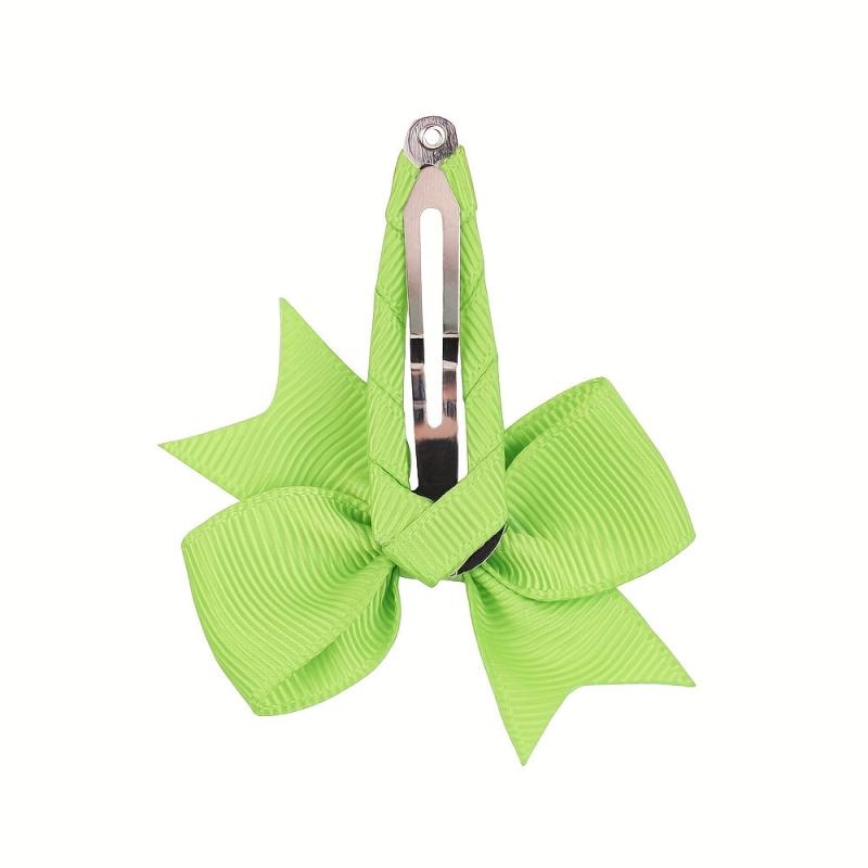 Solid Bow Snap Clip Sweet Hair Clip Style Hair Clip for Side Hair Bang Braids