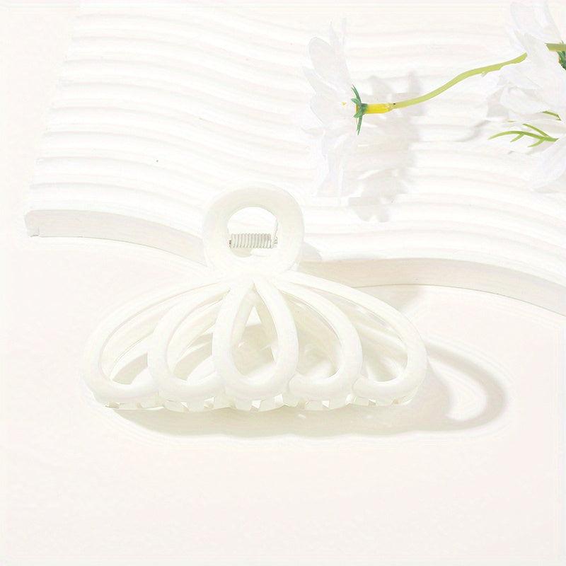 Large Frosted Hair Claw Amber Hair Clip