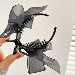 Rhinestone Bow Hair Claw Clip for Women
