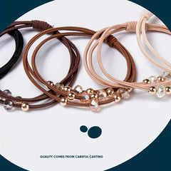 Crystal Beaded Hair Tie High Elasticity Hair Rope Style Hair Accessories