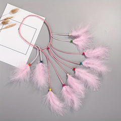 Boho Feather Tassel Headband Seaside Vacation Hair Accessory