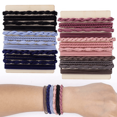 24PCS High Elasticity Hair Rope Bracelet Hair Tie