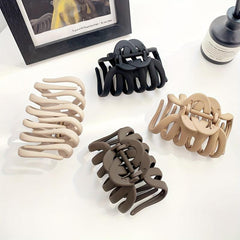 Large Frosted Style Hair Claw Solid Shark Claw Hair Accessories For Women