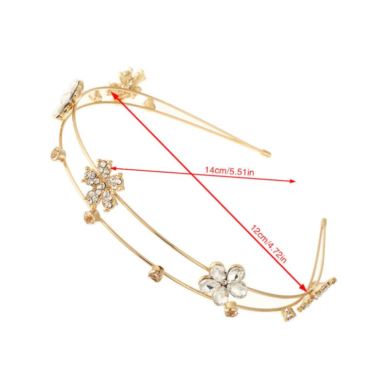 Women's Rhinestone Faux Pearl Headband Wedding Hairband