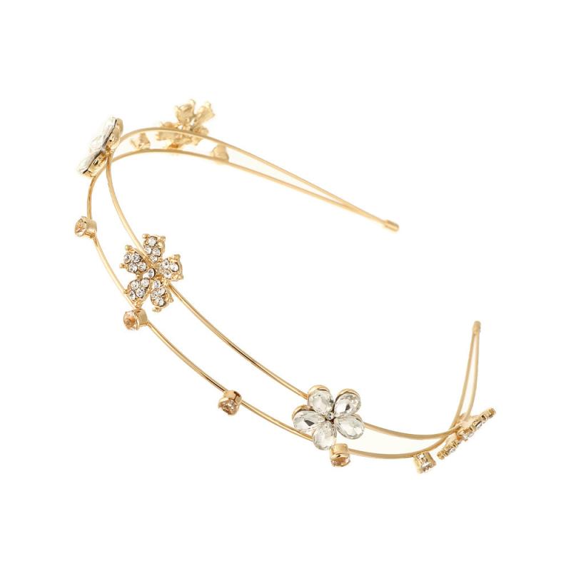 Women's Rhinestone Faux Pearl Headband Wedding Hairband