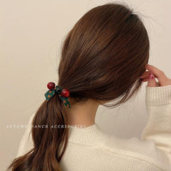 Cherry Decor Hair Rope Elastic Hair Tie Ponytail Rubber Band