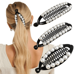 Pearl Rhinestone Hair Clips Vintage Hair Accessories