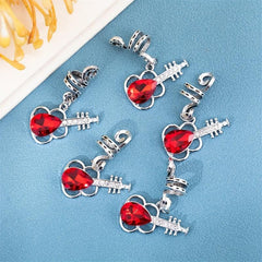 10pcs Guitar Braid Hair Beads Crystal Dreadlock Hair Ring Metal Hair Clip