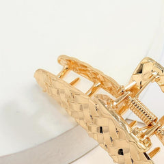 Braided Metal Hair Grab Clip for Women Girls