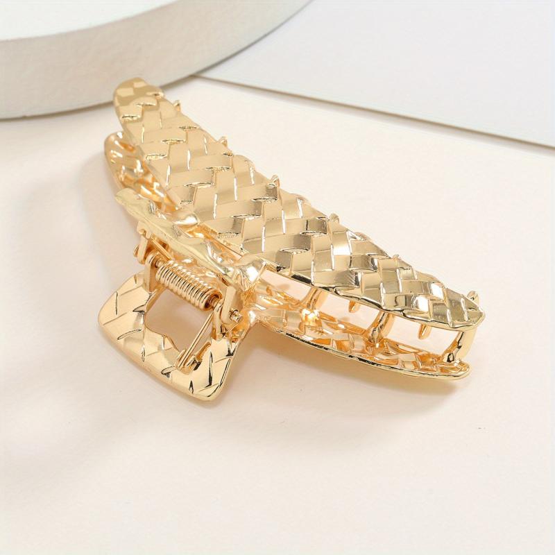 Braided Metal Hair Grab Clip for Women Girls