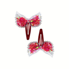 2pcs Colorful Wing Hair Clips Sequin Snap Hair Accessories For Kids