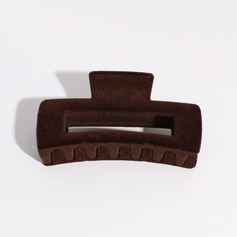 Vintage Velvet Hair Claw Solid Shark Claw Hair Accessories for Women