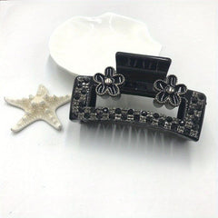 Camellia Flower Hair Claw Clip Acrylic Banana Clip Faux Pearl Jaw Clamp