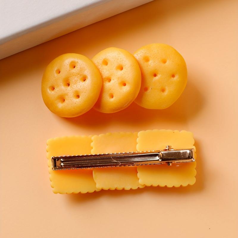 2pcs Biscuit Hair Clip Duck Billed Clip for Girls Women
