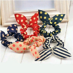 Polka Dot Rabbit Ears Scrunchies Hair Tie Style Hair Rope