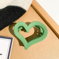 Hollow Out Heart Hair Claw Geometric Hairpin Acrylic Hair Accessories