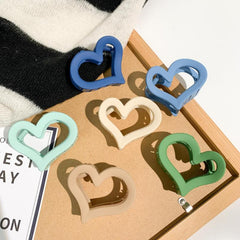 Hollow Out Heart Hair Claw Geometric Hairpin Acrylic Hair Accessories