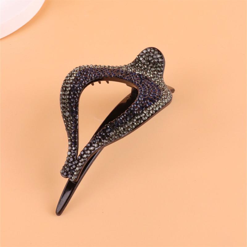 Crystal Rhinestone Hairpin French Hair Clips Strong Hold Hair Accessories