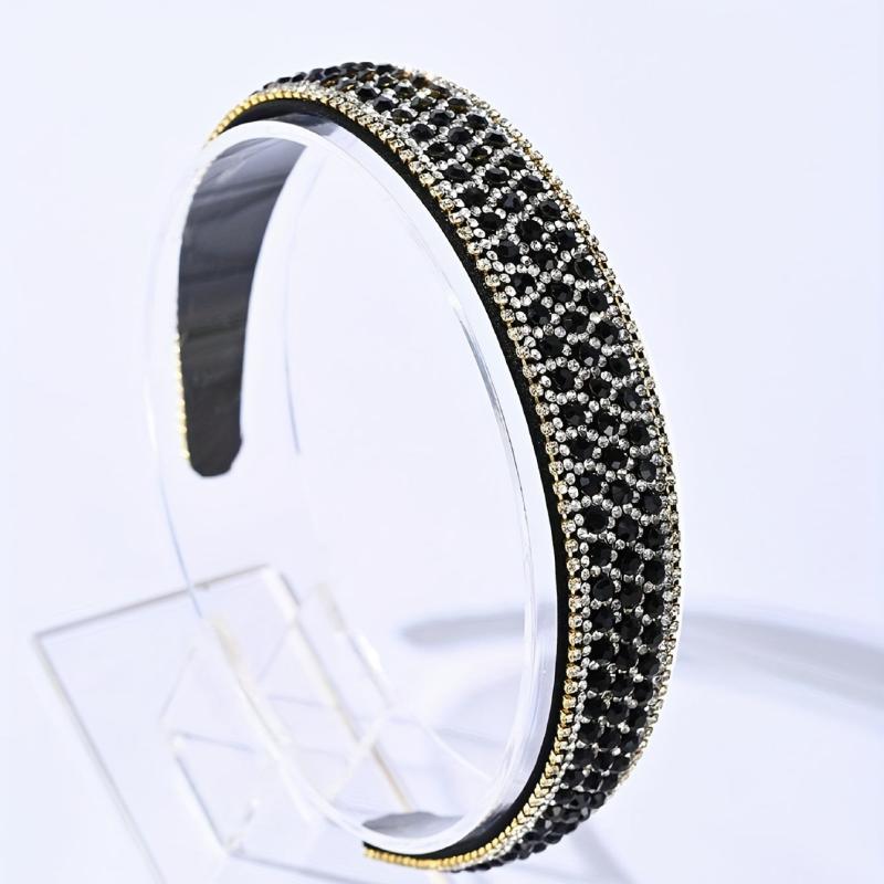 Rhinestone Headband Glitter Wide Headdress Hair Accessories