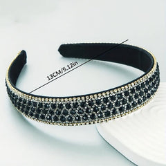 Rhinestone Headband Glitter Wide Headdress Hair Accessories