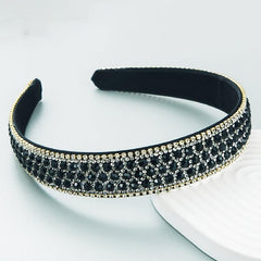 Rhinestone Headband Glitter Wide Headdress Hair Accessories