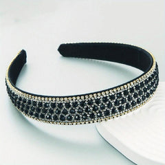 Rhinestone Headband Glitter Wide Headdress Hair Accessories