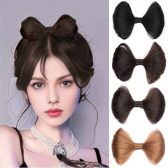 Silk Bow Tie Hair Clip Bun Hair Clip