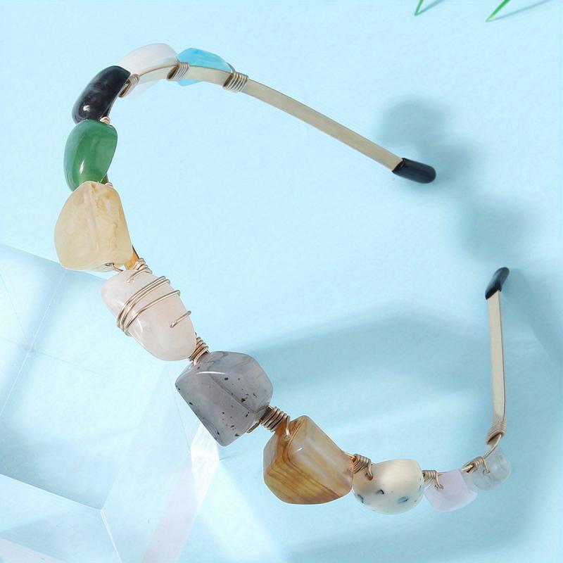 Boho Resin Crystal Headband Hair Band Women Girls Hair Accessories