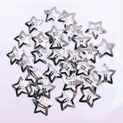 50pcs Y2K Hollow Star Snap Hair Clip For Bangs Braids Girls