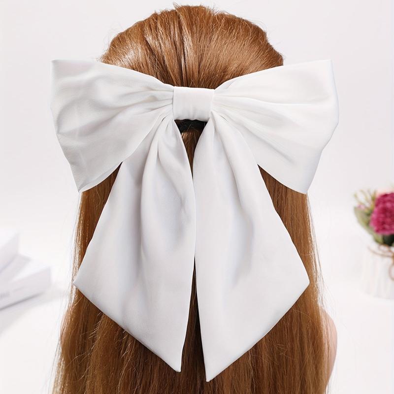 Large Bow Scarf Hair Clip French Barrette Hair Accessory