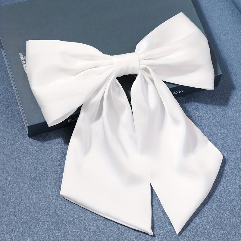 Large Bow Scarf Hair Clip French Barrette Hair Accessory