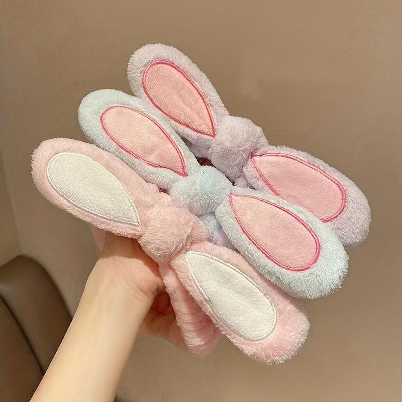 Fluffy Makeup Headband Coral Fleece Hair Band
