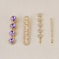 Colorful Crystals Metal Bobby Pin Side Clip Hair Accessories