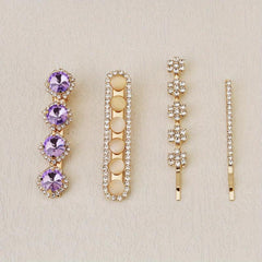 Colorful Crystals Metal Bobby Pin Side Clip Hair Accessories